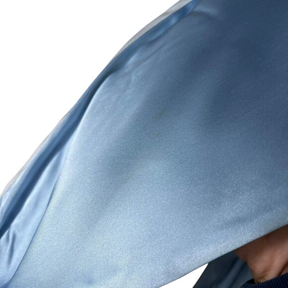 NWT Labelrail x Notion Satin Track Jacket Mens S Blue Striped Zip Up Bomber - Picture 8 of 10